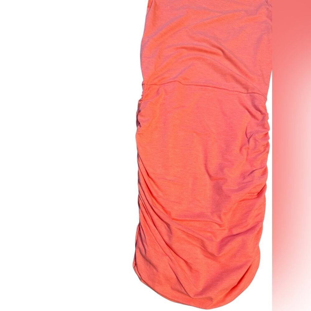 Athleta Bright Coral Cinch Dress XXS - Picture 2 of 6